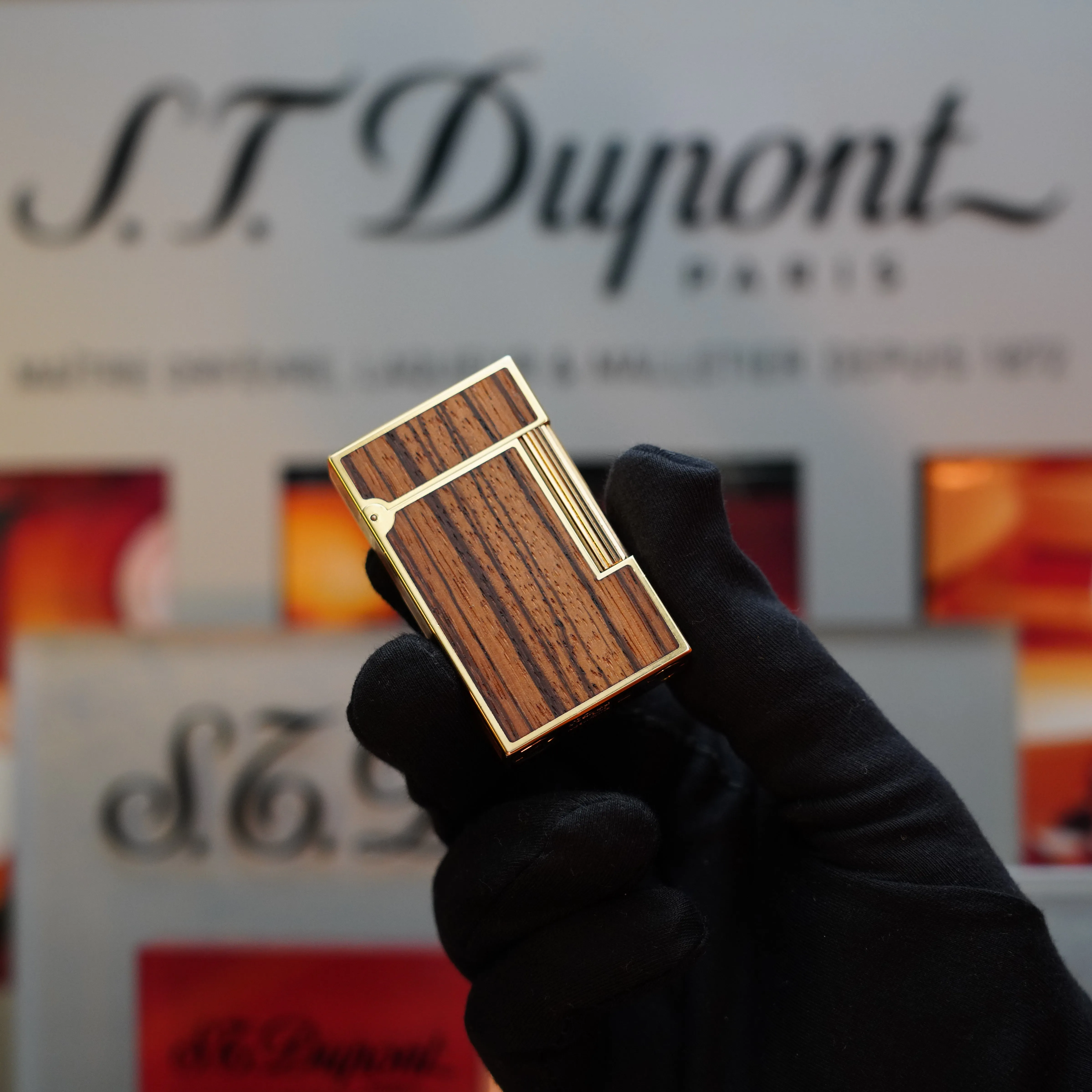 1989 St Dupont Real Wood no lacquer, prototype, extremely rare Ligne 2 lighter