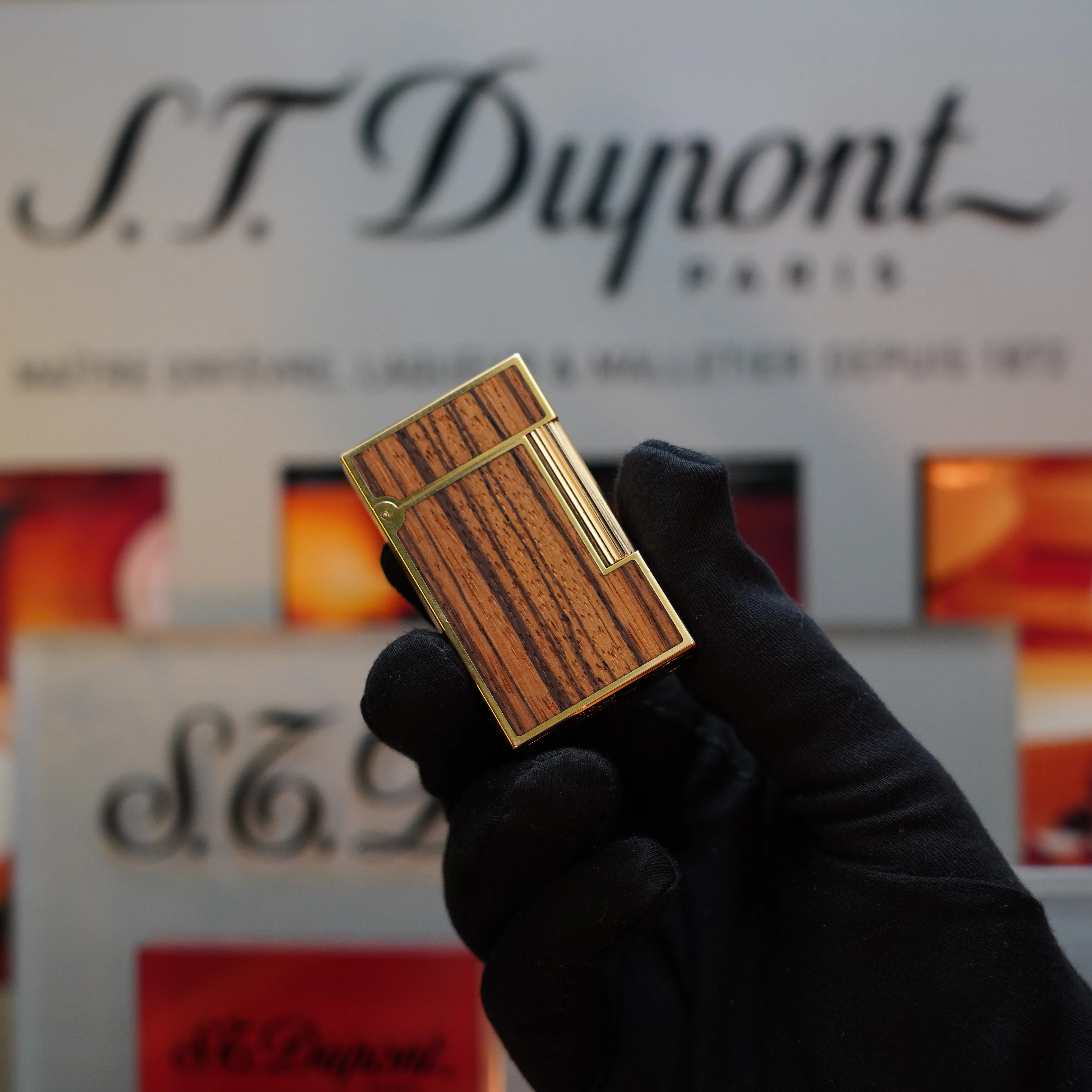 1989 St Dupont Real Wood no lacquer, prototype, extremely rare Ligne 2 lighter