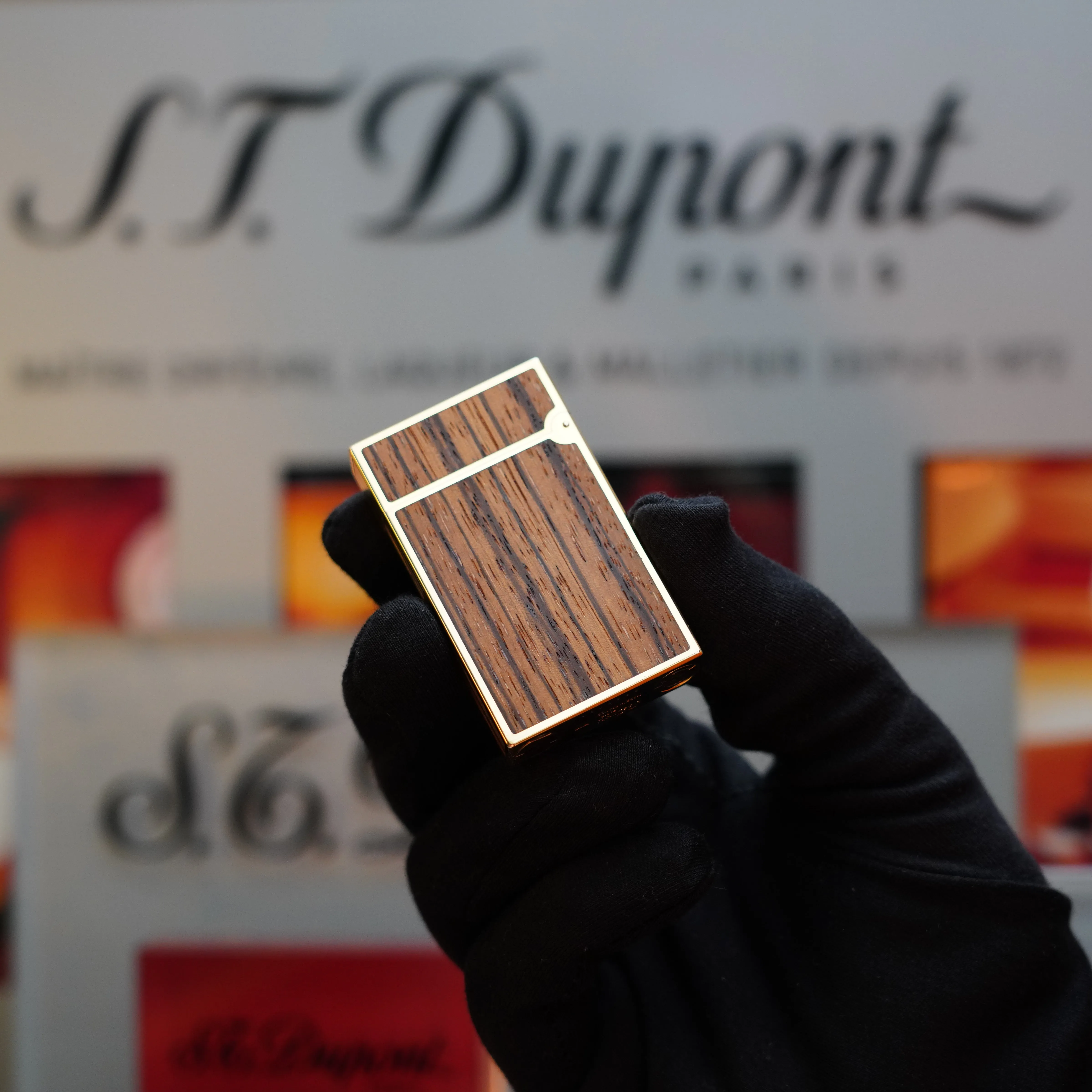 1989 St Dupont Real Wood no lacquer, prototype, extremely rare Ligne 2 lighter