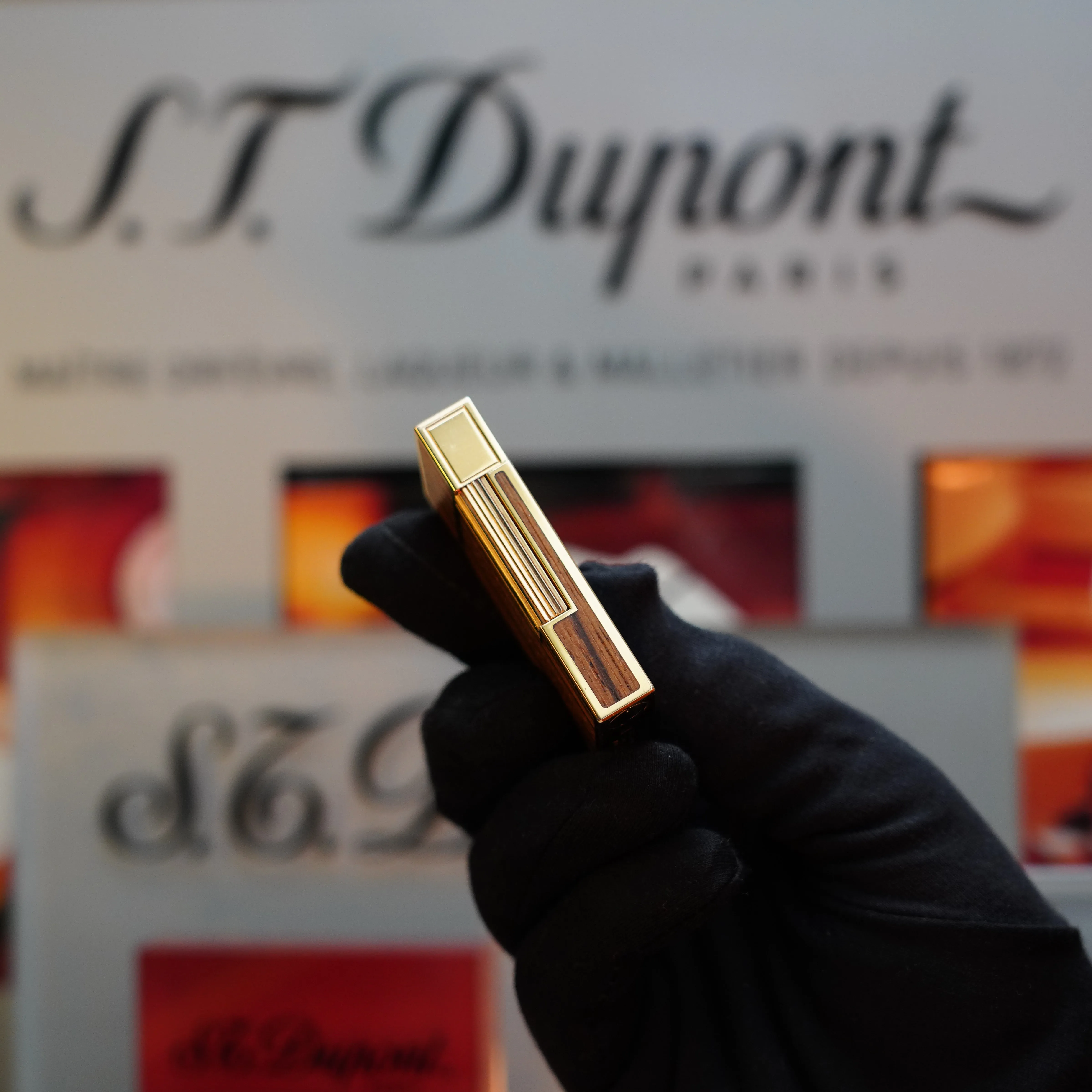 1989 St Dupont Real Wood no lacquer, prototype, extremely rare Ligne 2 lighter