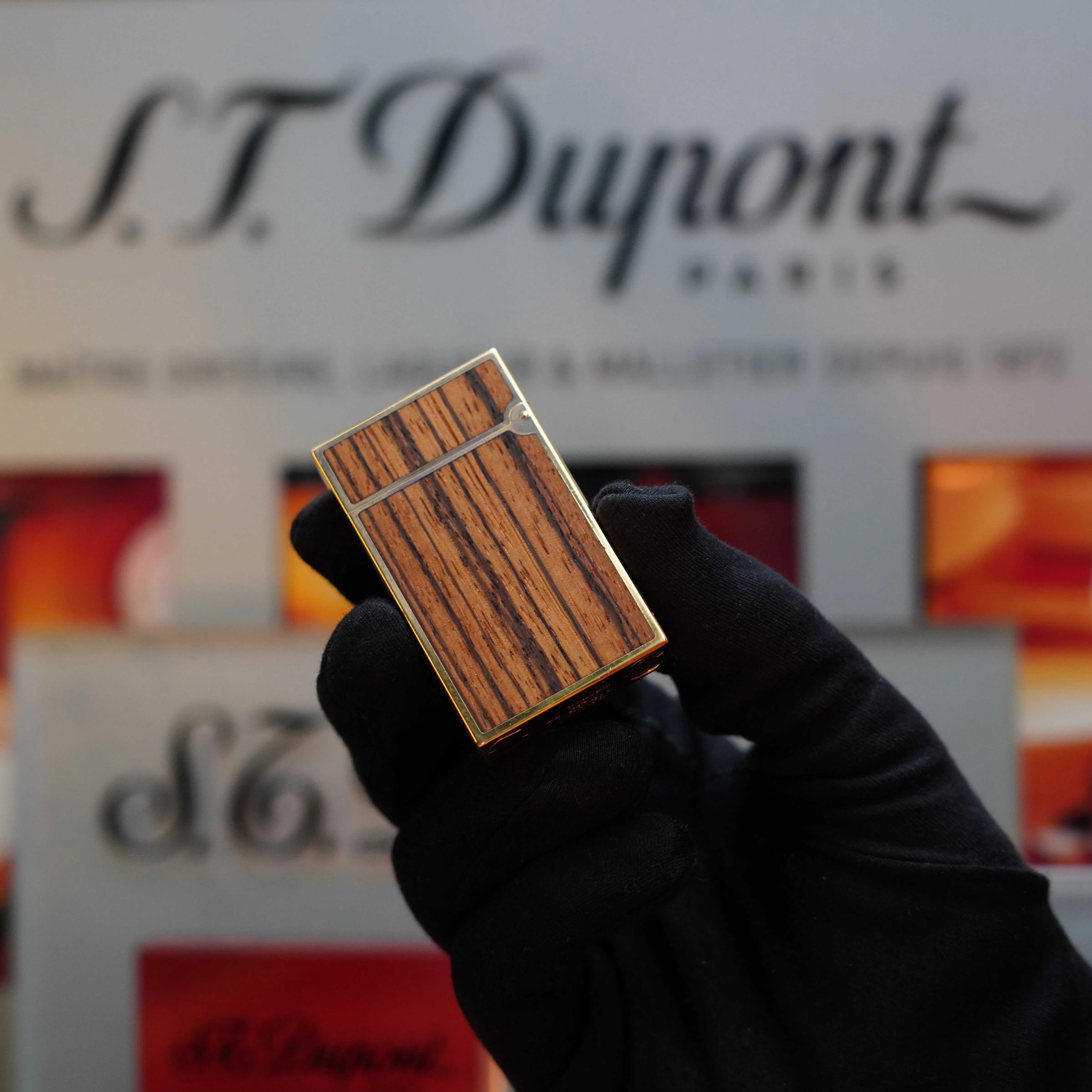 1989 St Dupont Real Wood no lacquer, prototype, extremely rare Ligne 2 lighter