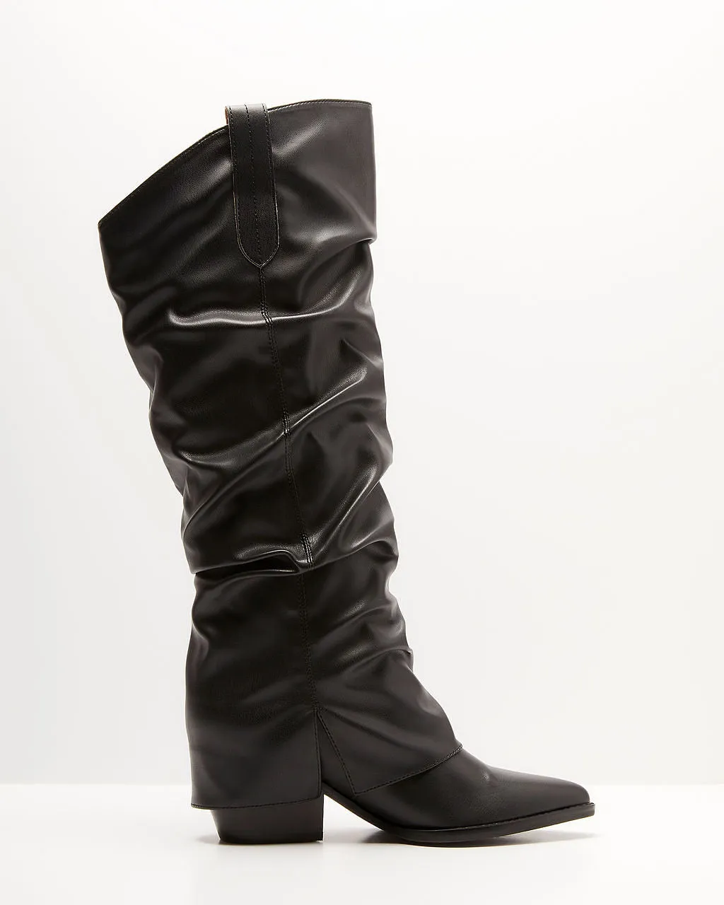 Artie Faux Leather Slouch Boots