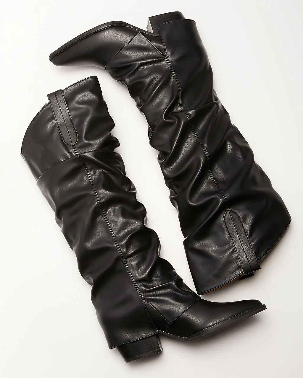 Artie Faux Leather Slouch Boots