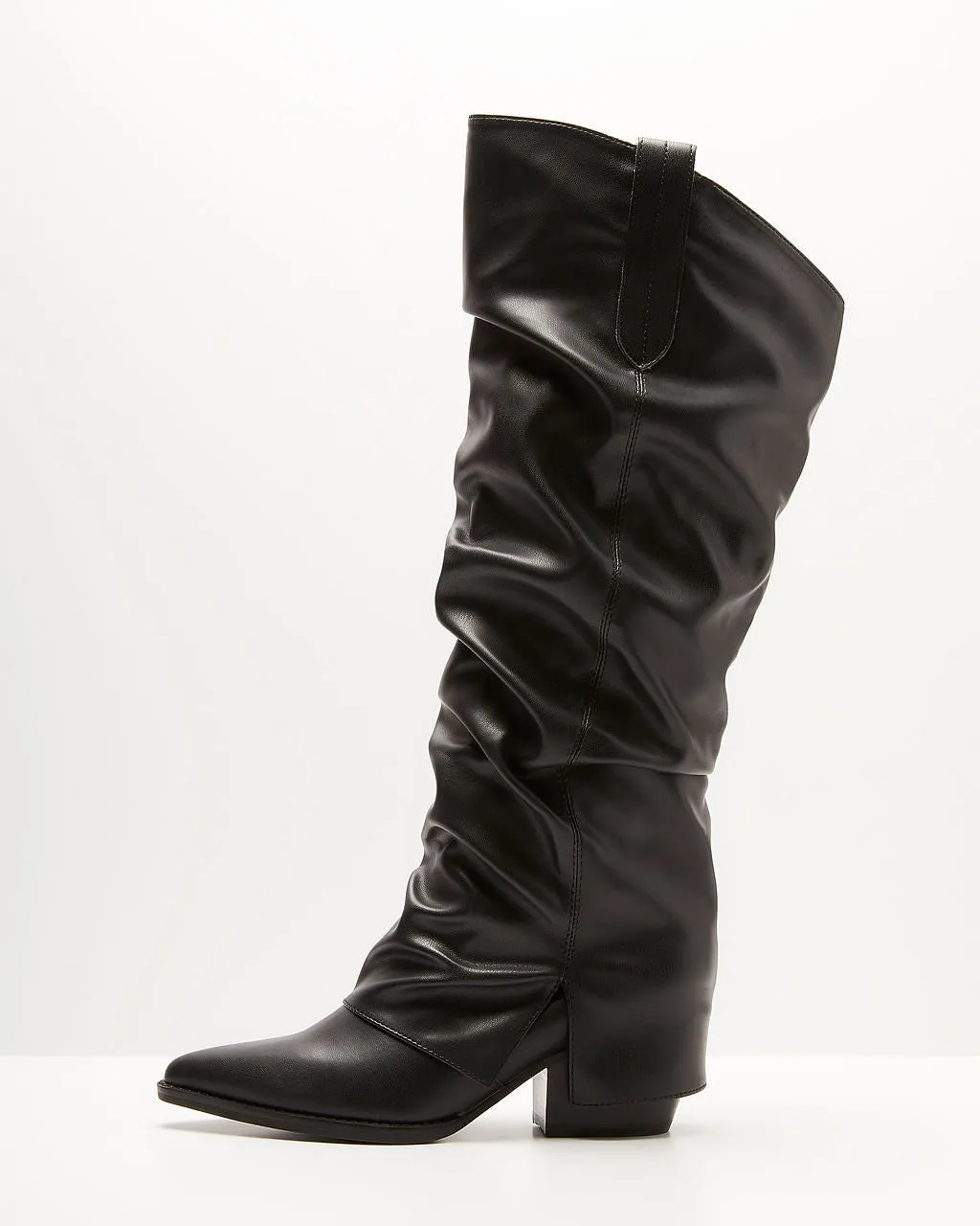 Artie Faux Leather Slouch Boots