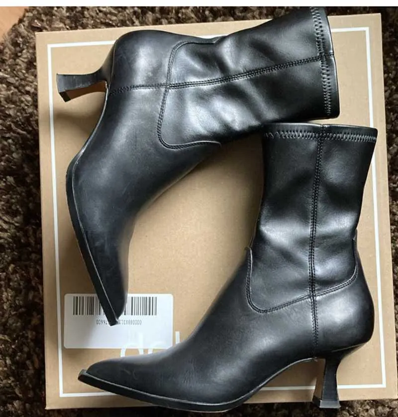 ARYA BOOTS BLACK LEATHER - re:vita