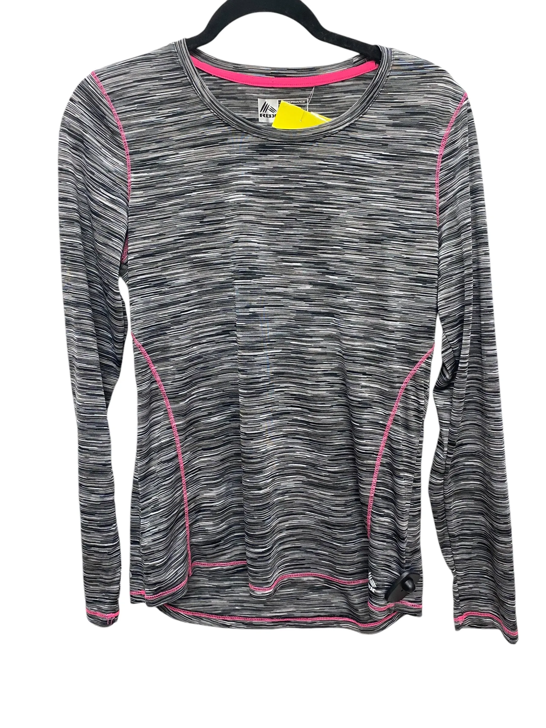 Athletic Top Long Sleeve Crewneck By Rbx In Grey, Size: L