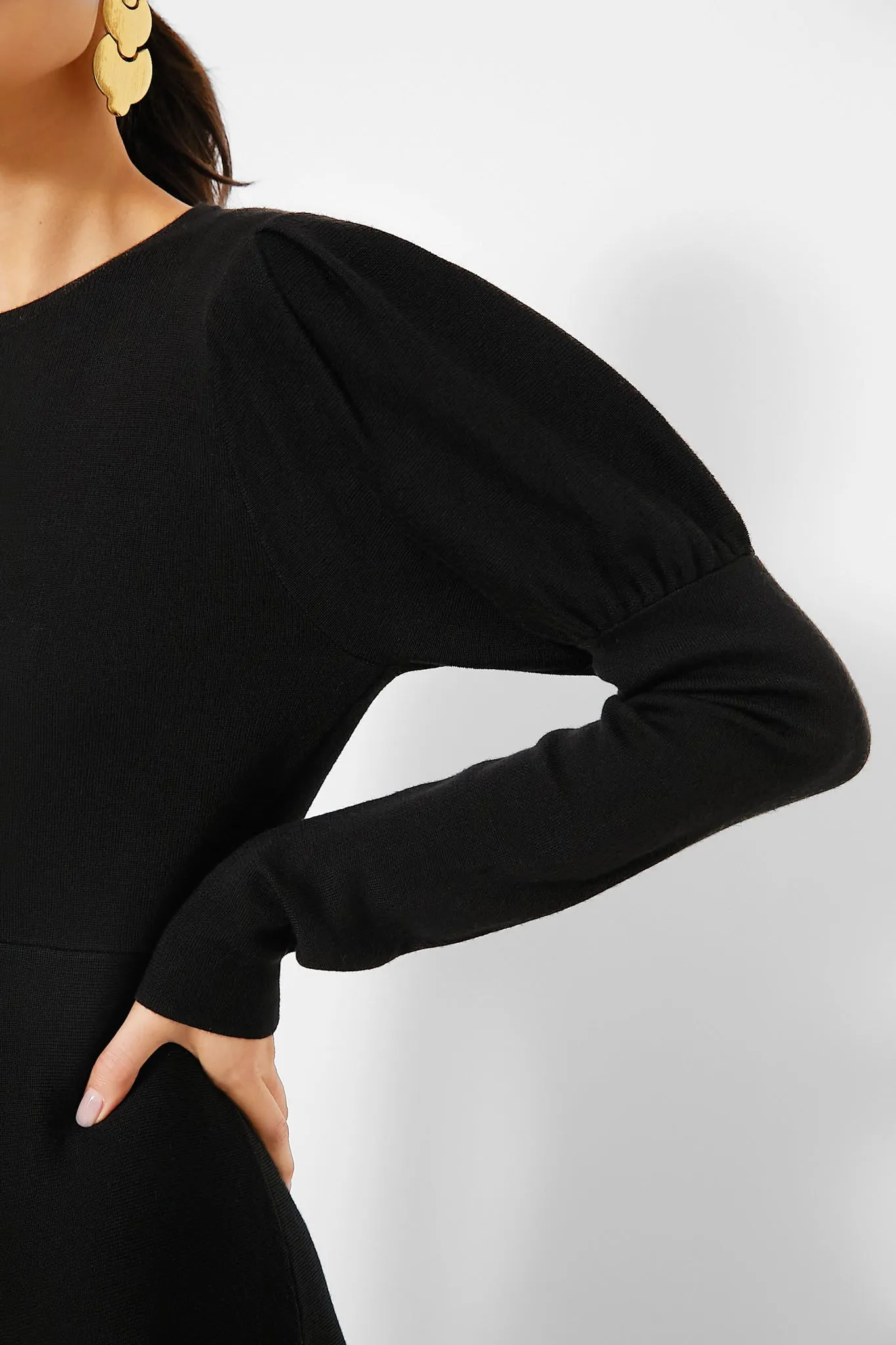 Black Brielle Sweater Dress