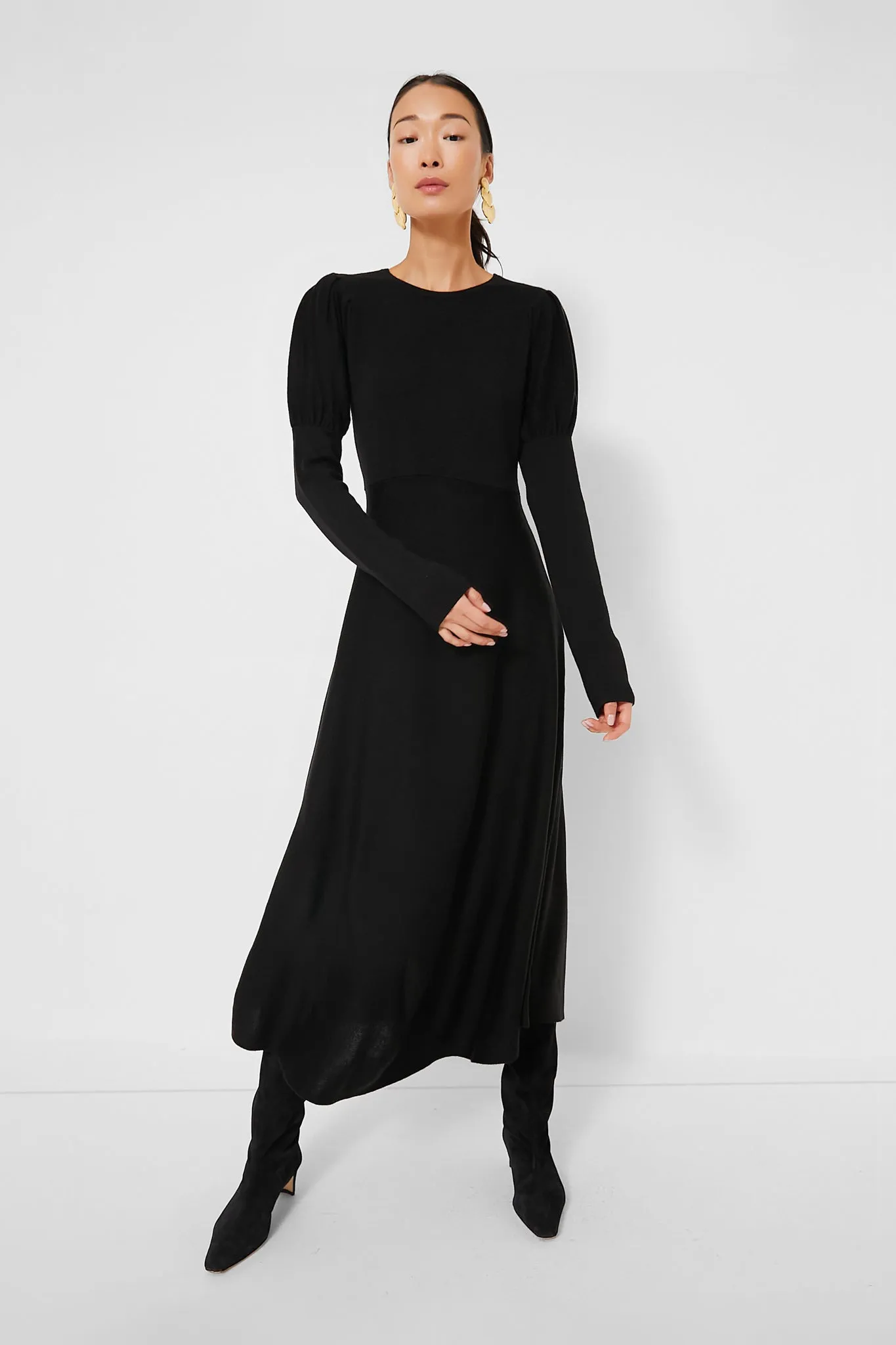 Black Brielle Sweater Dress