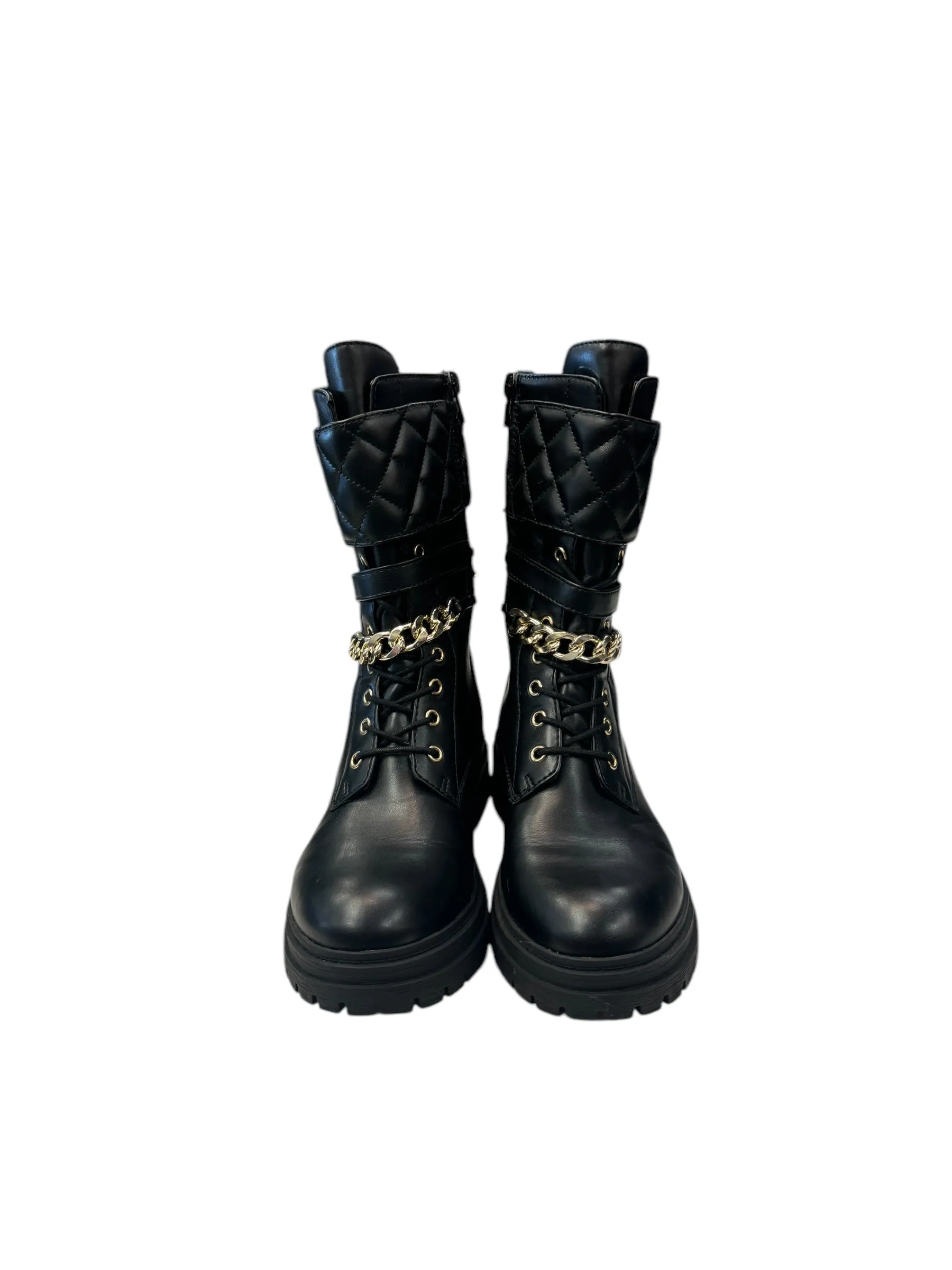 Boots Combat By Justfab In Black, Size: 7