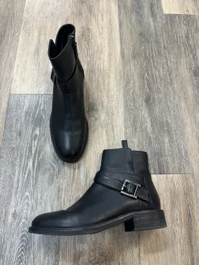 Boots Leather By Aquatalia In Black, Size: 7