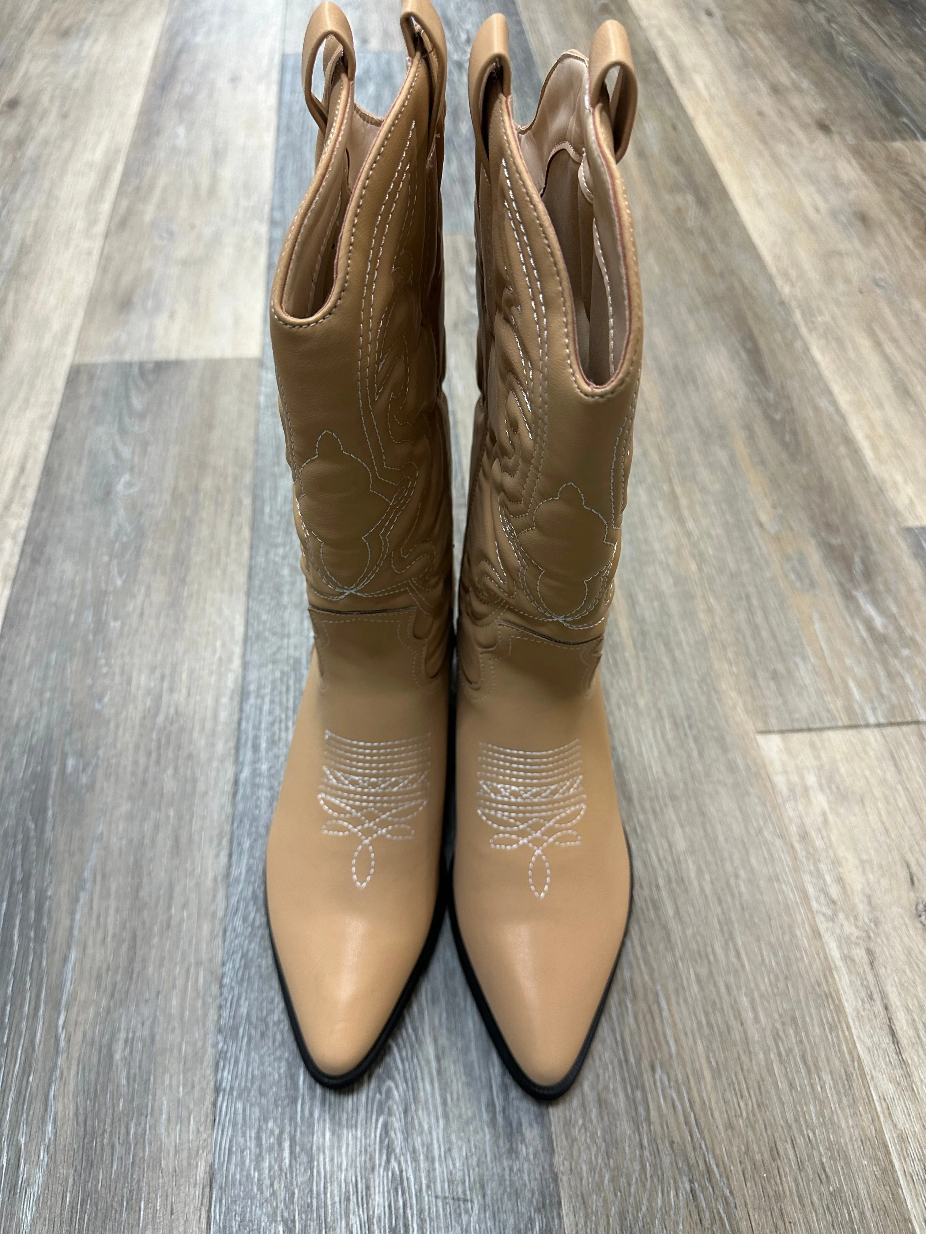 Boots Western By Glamorous In Tan, Size: 8