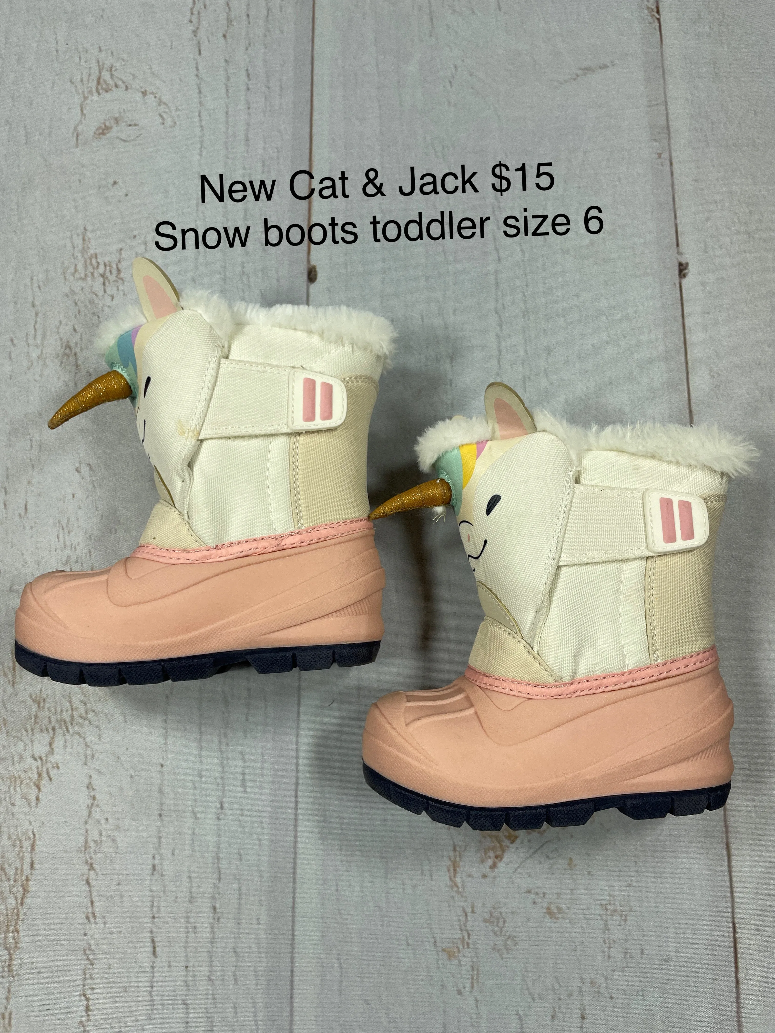 Cat & Jack Snow Boots girl's size 6