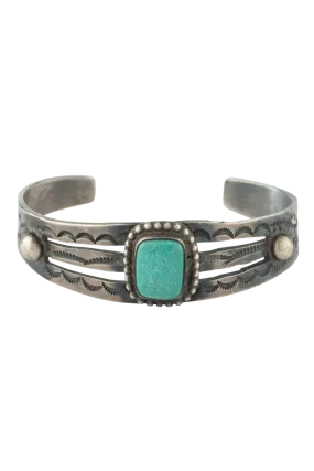 Cerillos Turquoise & Silver Cuff Bracelet