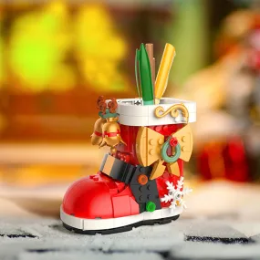 Christmas Snow Boots Desktop Jenga Building Blocks Toys Gift, TO0010