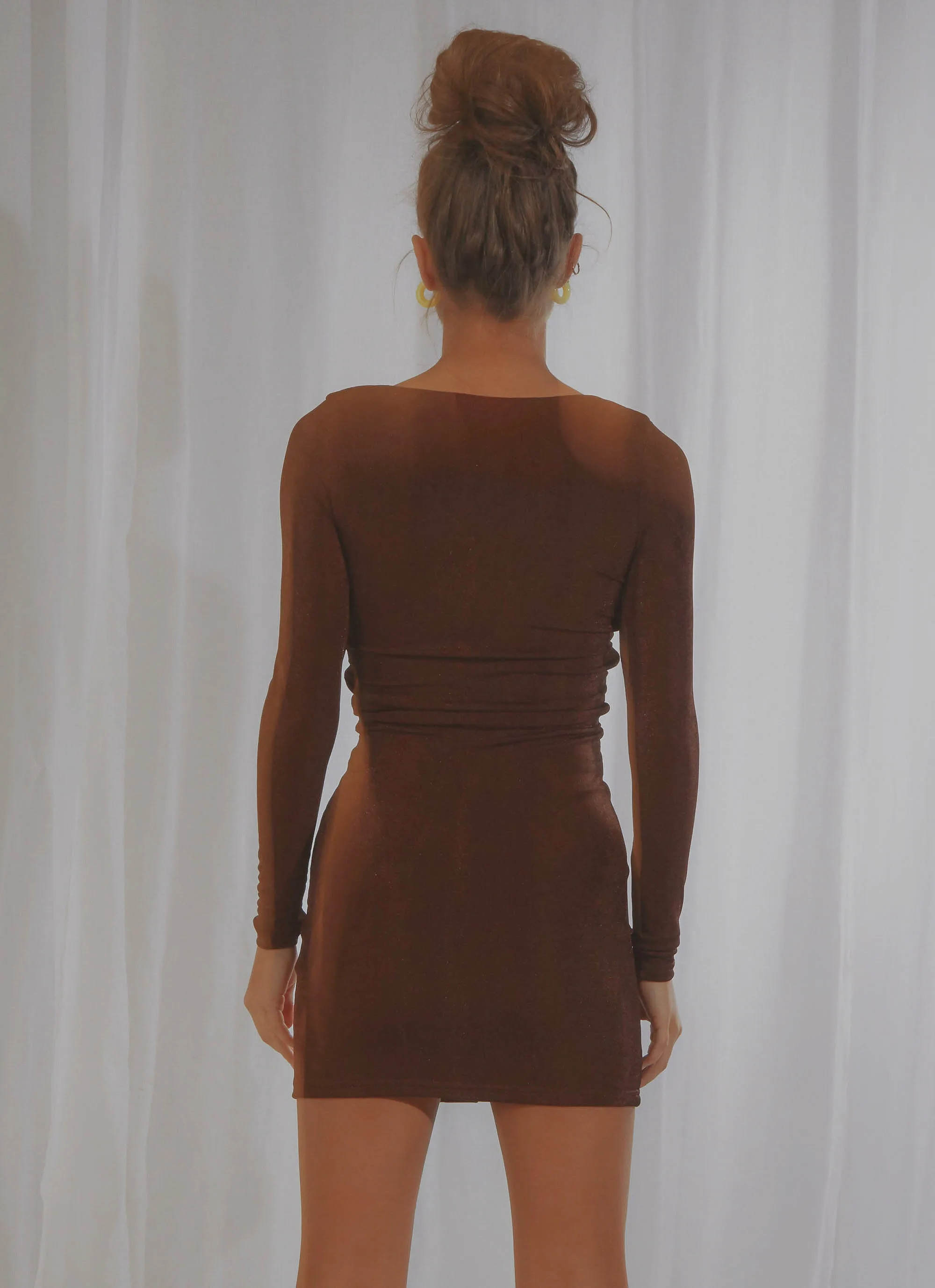 Corsa Mini Dress - Choc Brown