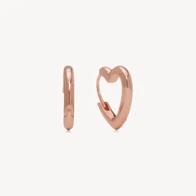 Heart Huggie Hoop Earrings