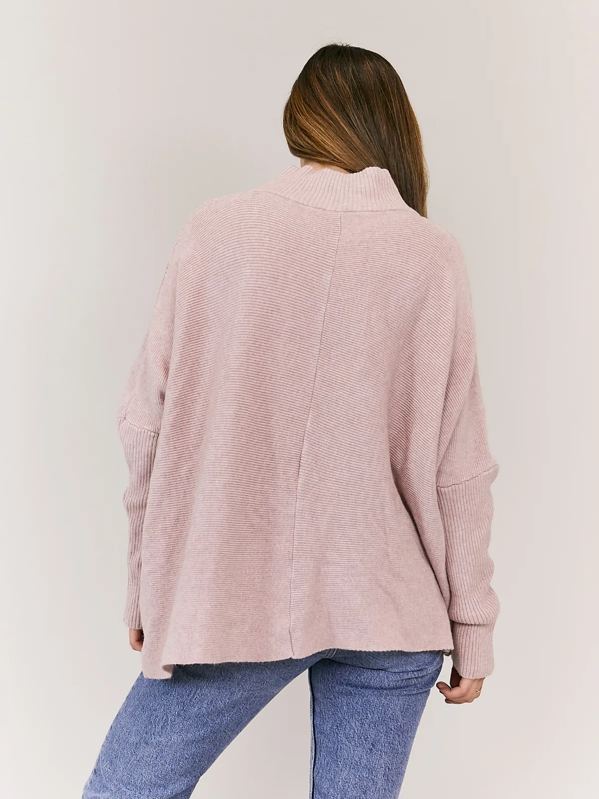 Hope Knitted High Neck Jumper / Blush