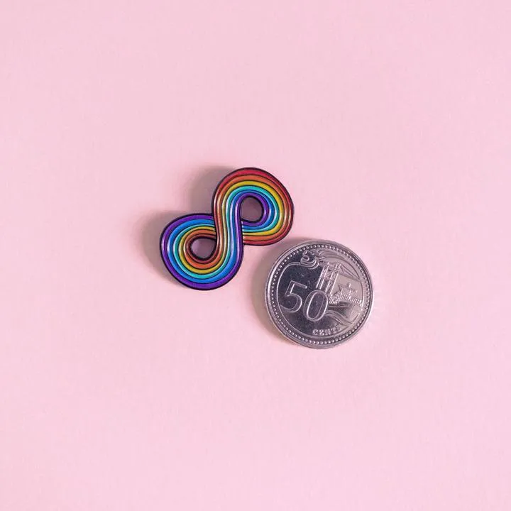 Infinity Rainbow — enamel pin