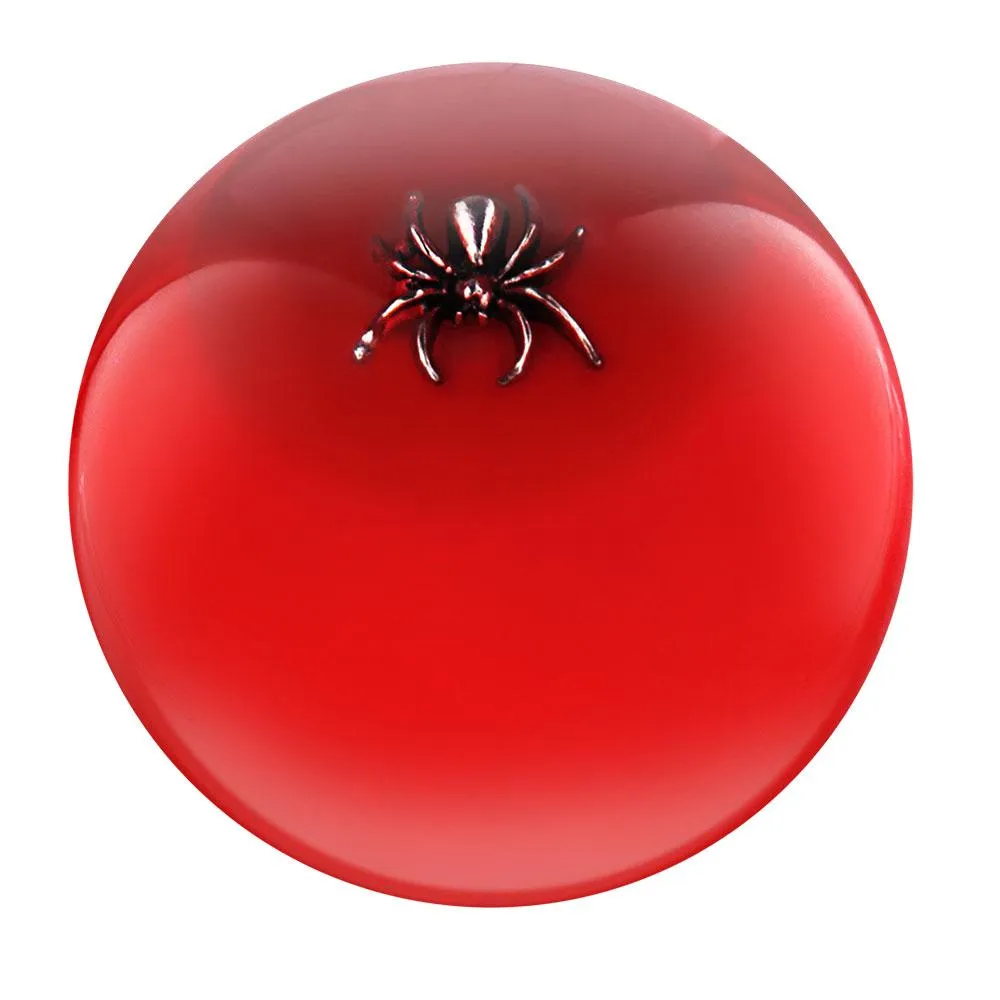 Itsy-Bitsy Spider Red Round Knob Cane w/ Custom Wood Shaft & Collar