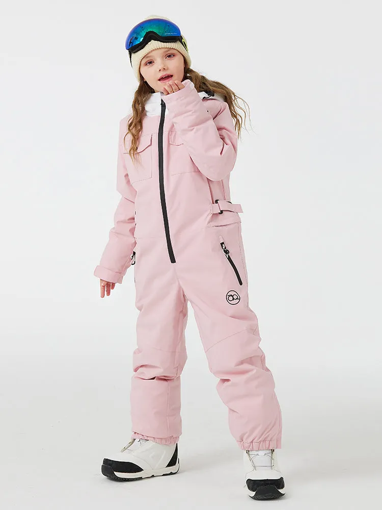 Kid's Unisex Mountain Explorer Waterproof One Piece Snow Suits