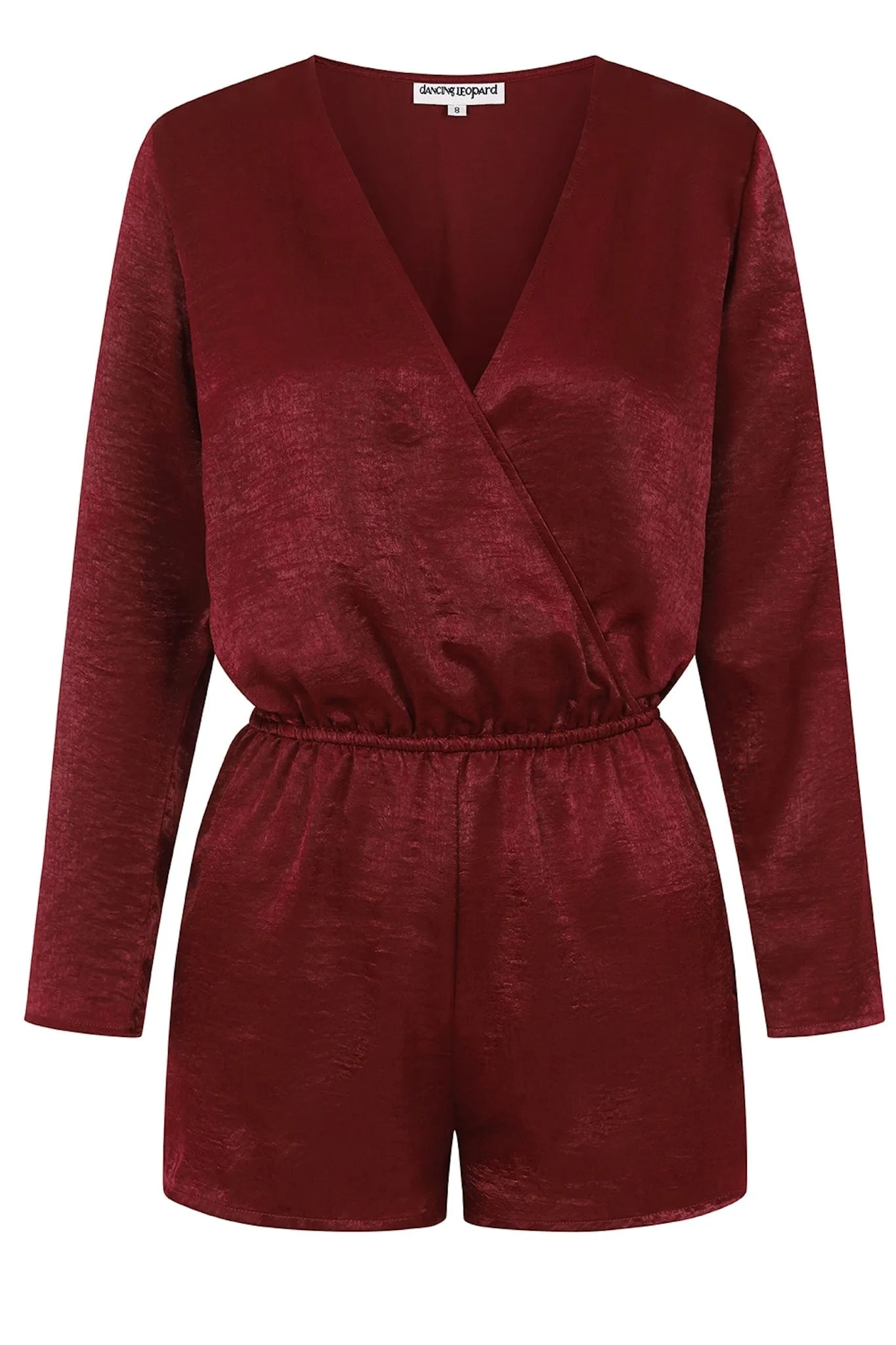 Luxe Tiago Playsuit in Oxblood