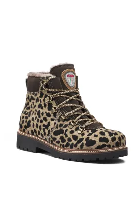 OLANG Lima Leopard Print Furry Boots