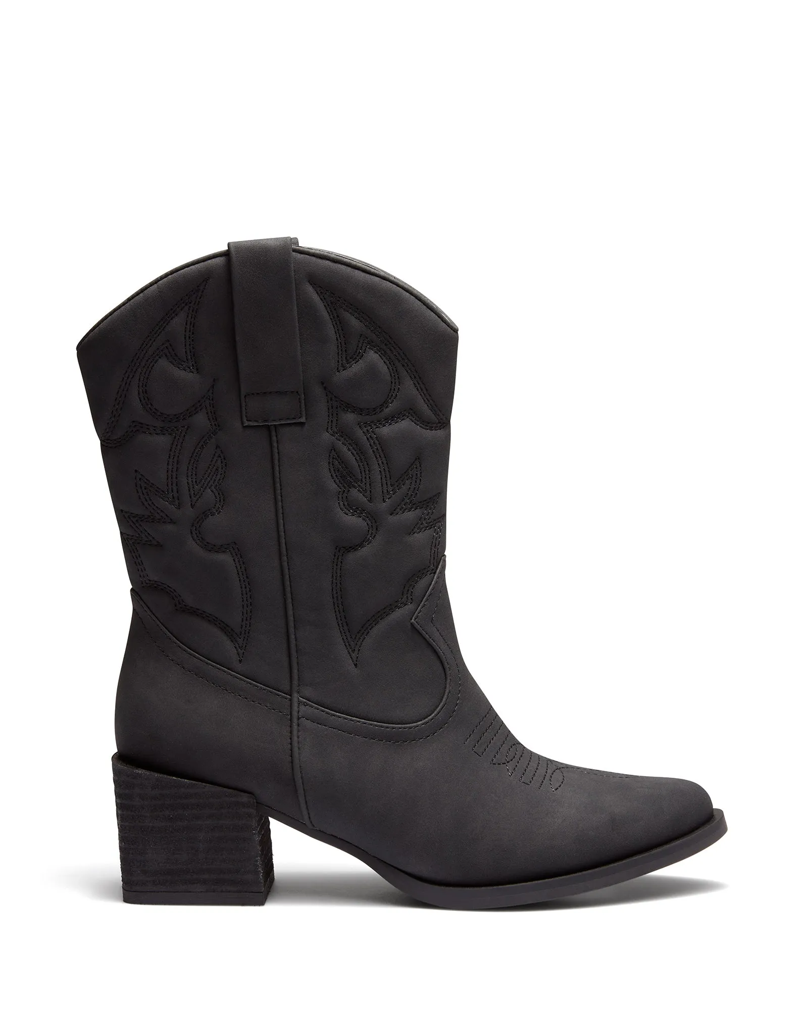 Rayne Cowboy Ankle Boot  Black