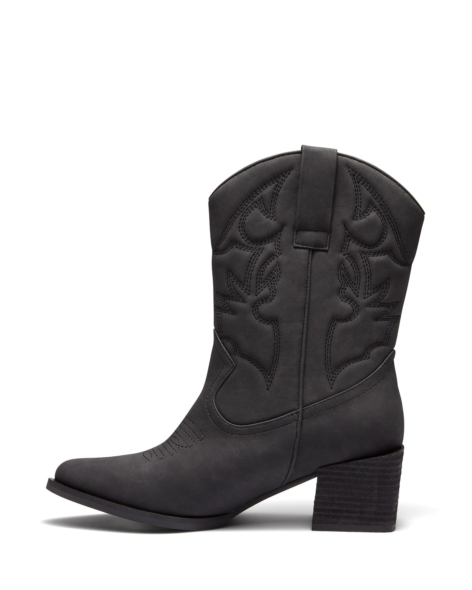 Rayne Cowboy Ankle Boot  Black