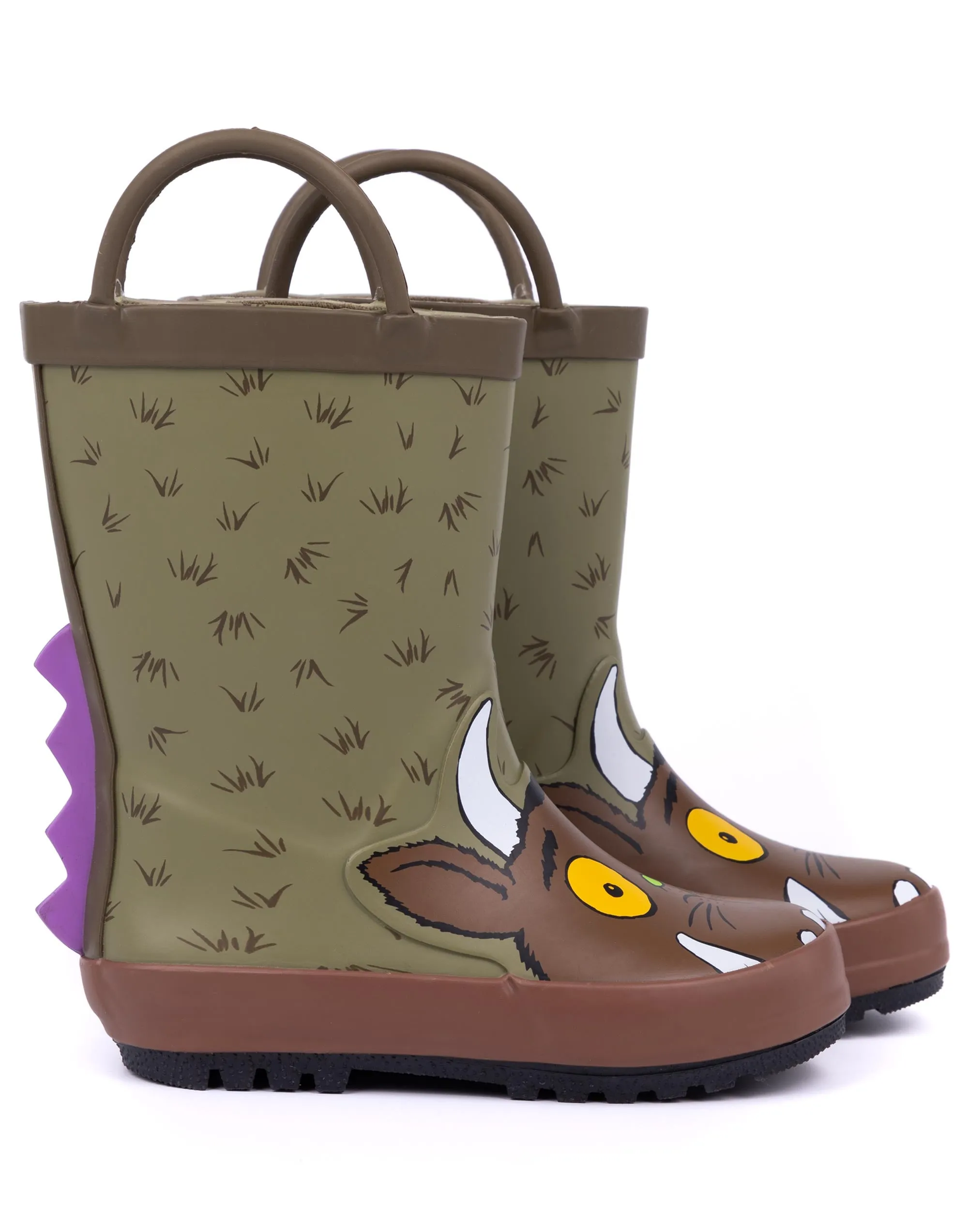 The Gruffalo Kids Character Wellies 3D Spikes Rain Wellington Boots