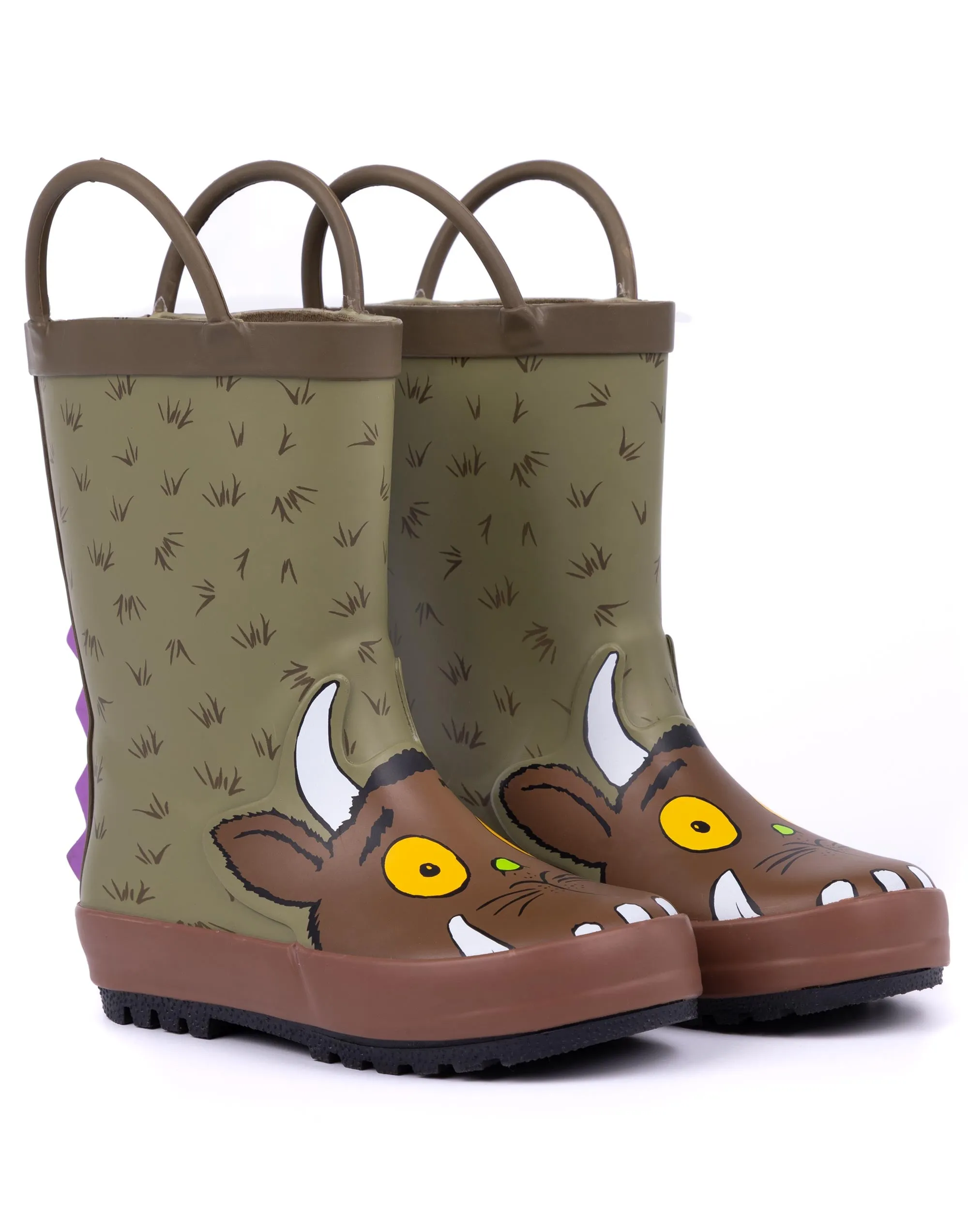 The Gruffalo Kids Character Wellies 3D Spikes Rain Wellington Boots