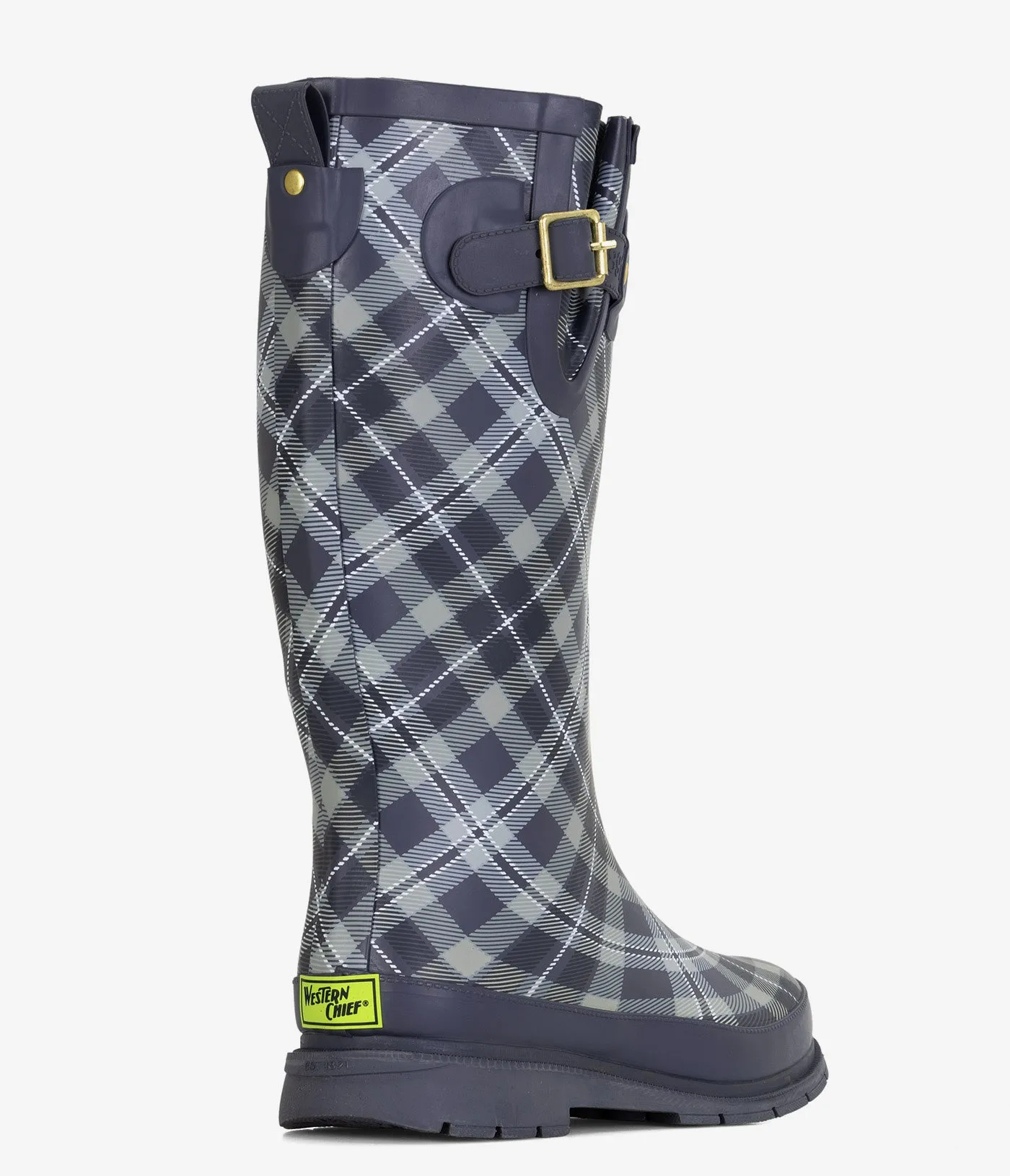 Western Chief Cabin Plaid Tall Rain Boot - Women